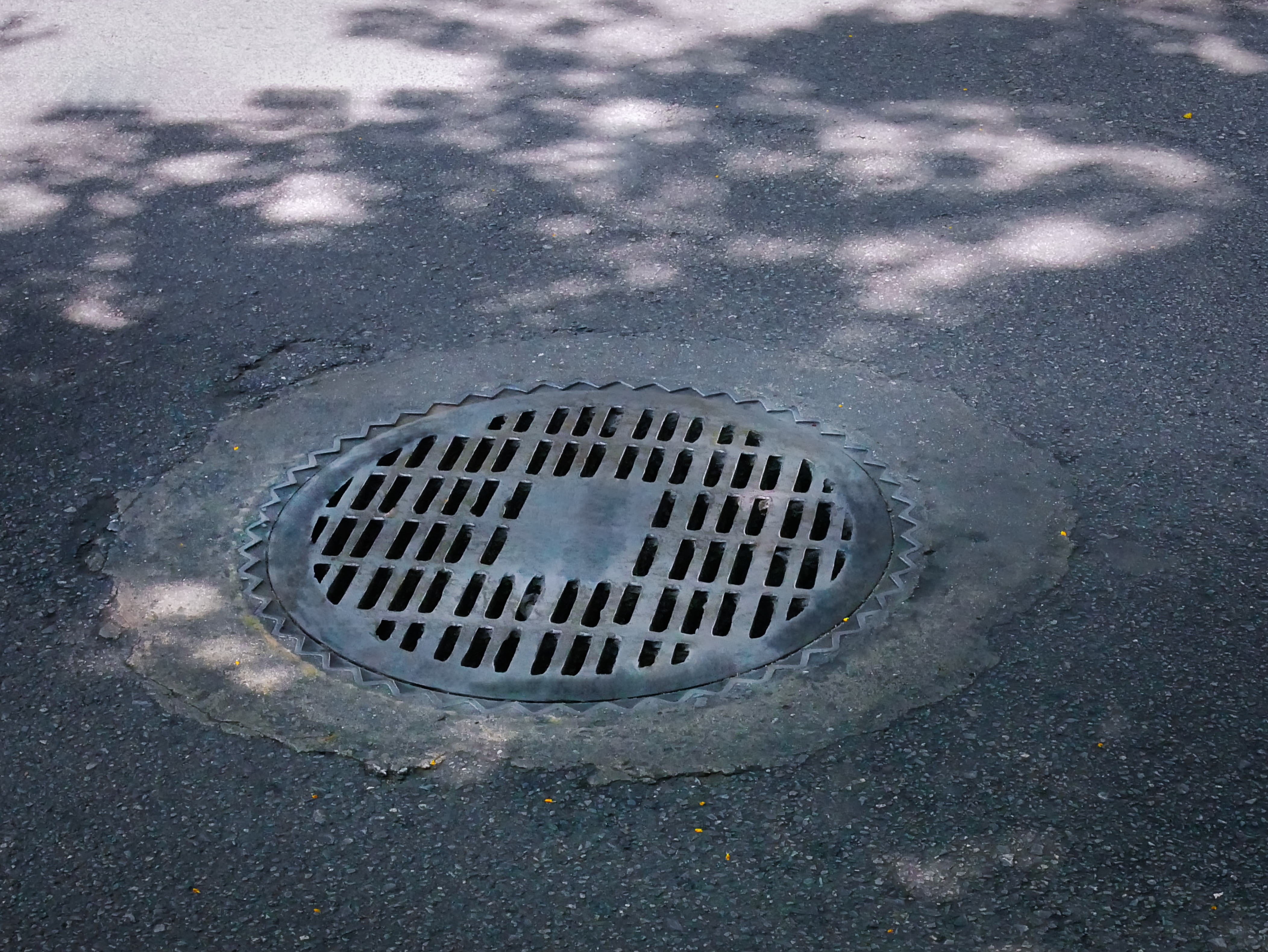 manhole in the road